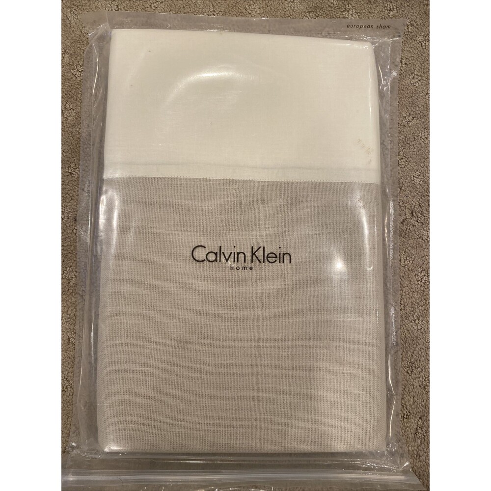 New Calvin Klein Home European Sham Percale flax